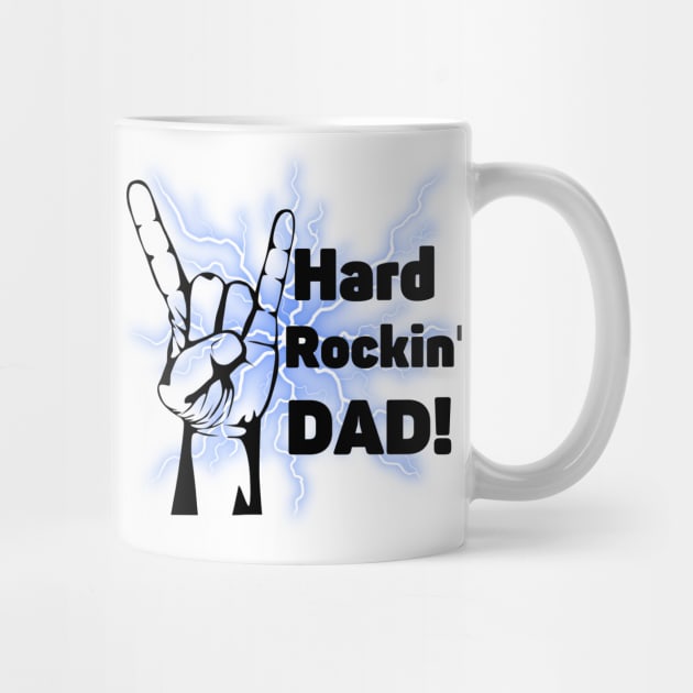 Hard Rockin' Dad - Horns Up by FourMutts